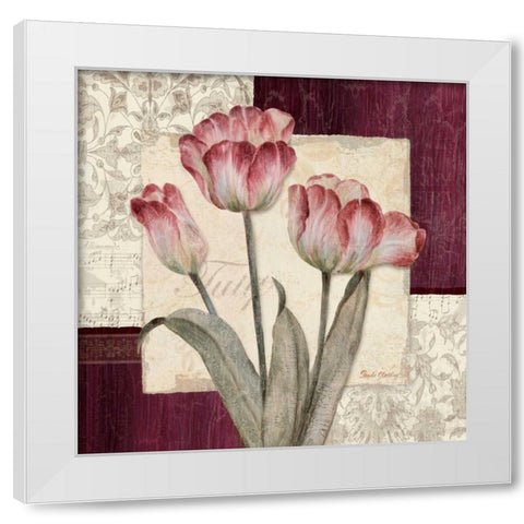 Trio Sonata III White Modern Wood Framed Art Print by Gladding, Pamela