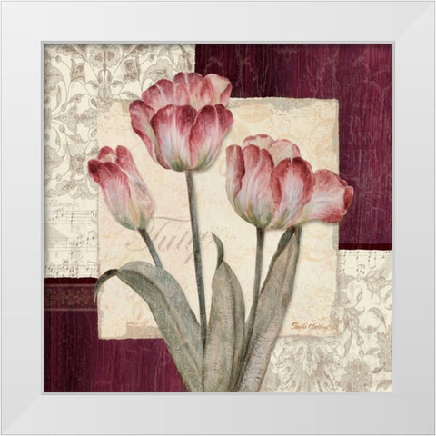 Trio Sonata III White Modern Wood Framed Art Print by Gladding, Pamela