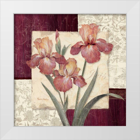 Trio Sonata IV White Modern Wood Framed Art Print by Gladding, Pamela