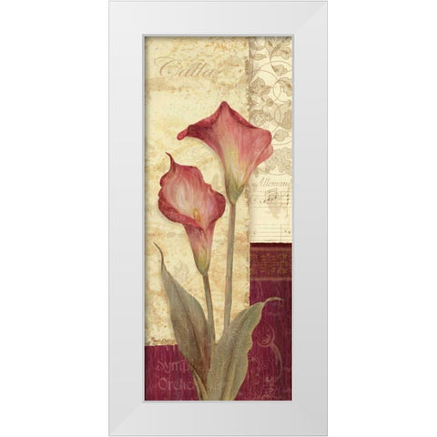 Quattro Sonata IV White Modern Wood Framed Art Print by Gladding, Pamela