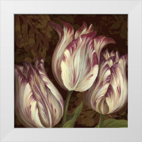 Trio I White Modern Wood Framed Art Print by Gladding, Pamela