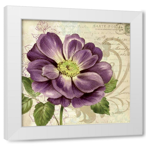 Study in Purple I White Modern Wood Framed Art Print by Gladding, Pamela