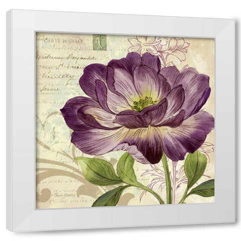Study in Purple II White Modern Wood Framed Art Print by Gladding, Pamela