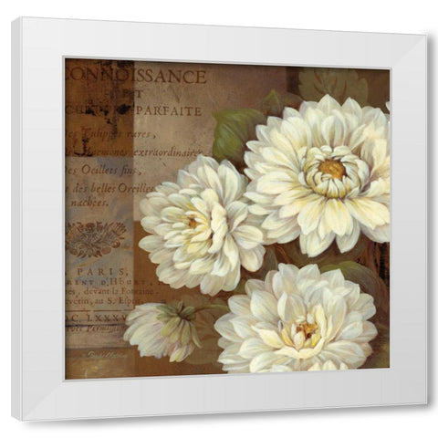 Patina Dahlia White Modern Wood Framed Art Print by Gladding, Pamela