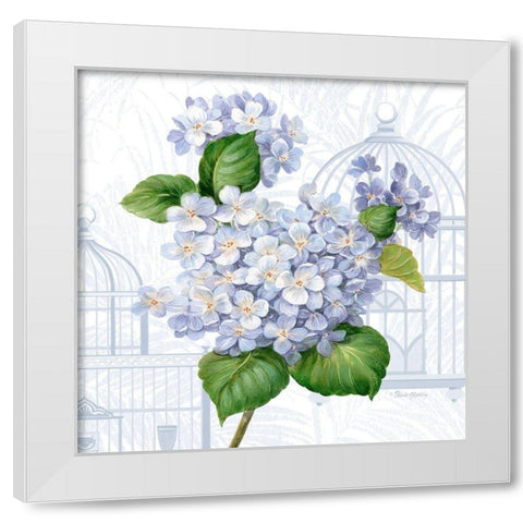 Hydrangea Cages I White Modern Wood Framed Art Print by Gladding, Pamela