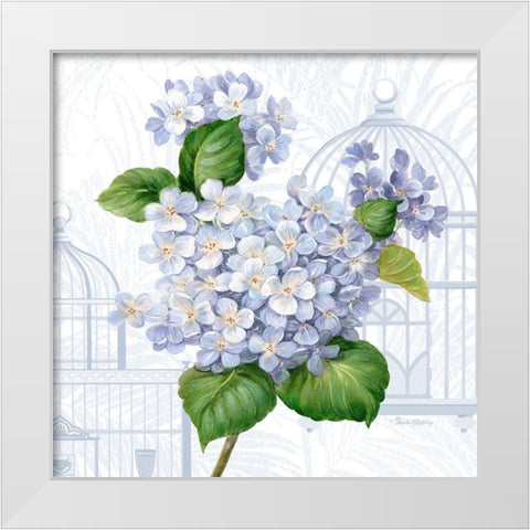Hydrangea Cages I White Modern Wood Framed Art Print by Gladding, Pamela
