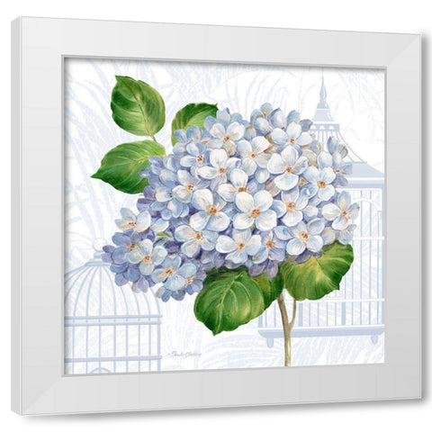 Hydrangea Cages II White Modern Wood Framed Art Print by Gladding, Pamela