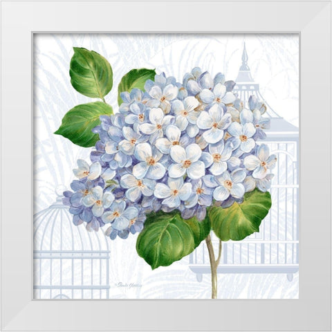 Hydrangea Cages II White Modern Wood Framed Art Print by Gladding, Pamela