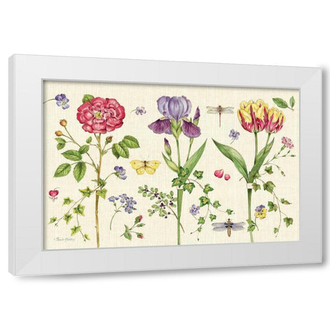 Lang of Flowers III White Modern Wood Framed Art Print by Gladding, Pamela