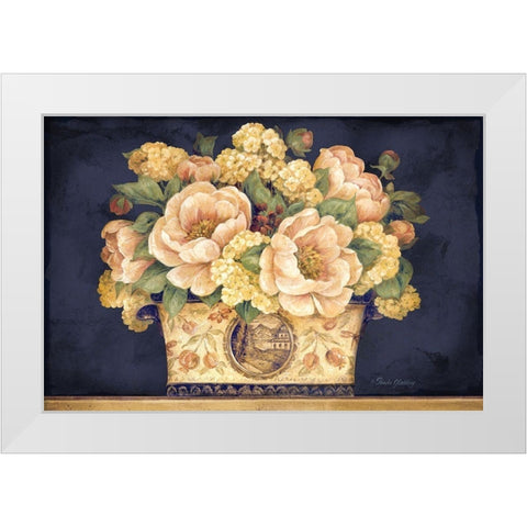 Peony Tapestry I White Modern Wood Framed Art Print by Gladding, Pamela