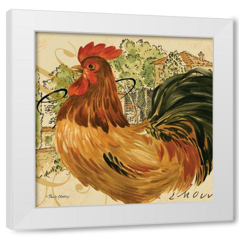 Viva Rust White Modern Wood Framed Art Print by Gladding, Pamela