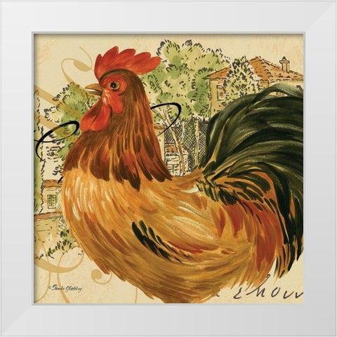Viva Rust White Modern Wood Framed Art Print by Gladding, Pamela