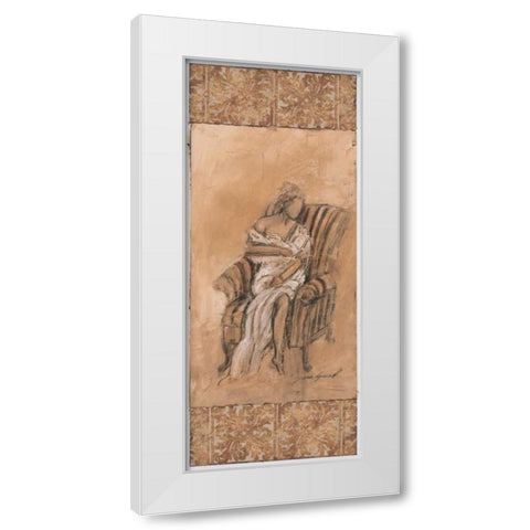 Demure I White Modern Wood Framed Art Print by Gamel, Tara