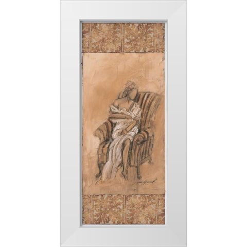 Demure I White Modern Wood Framed Art Print by Gamel, Tara