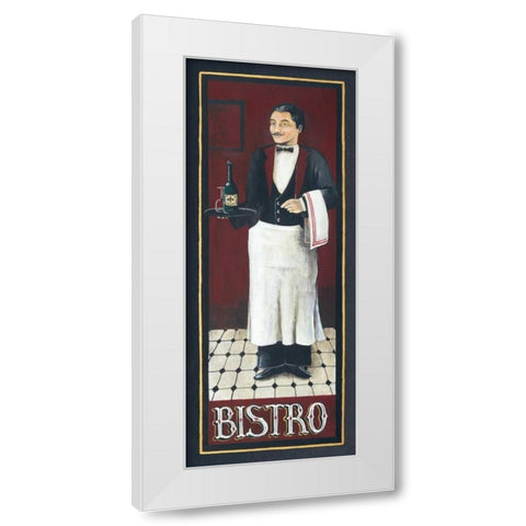 Bistro White Modern Wood Framed Art Print by Gorham, Gregory