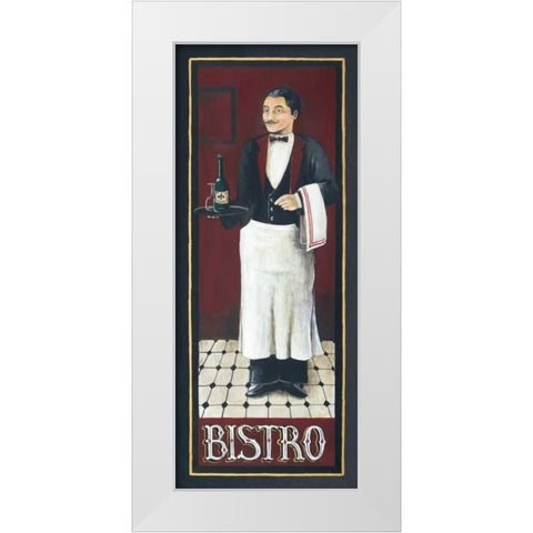Bistro White Modern Wood Framed Art Print by Gorham, Gregory