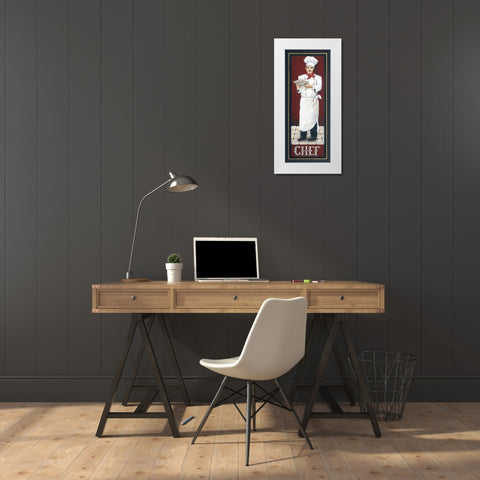 Chef White Modern Wood Framed Art Print by Gorham, Gregory