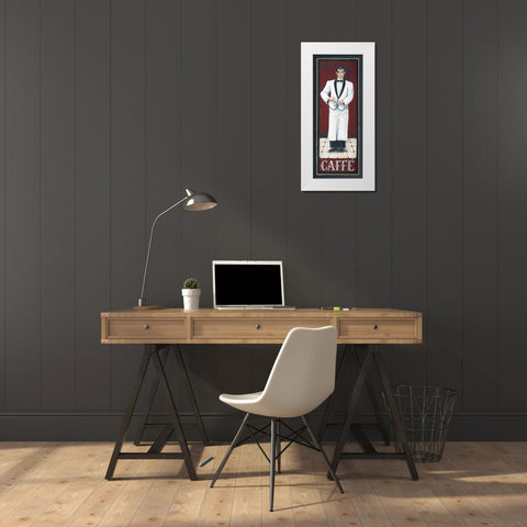 Caffe White Modern Wood Framed Art Print by Gorham, Gregory