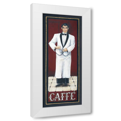 Caffe White Modern Wood Framed Art Print by Gorham, Gregory