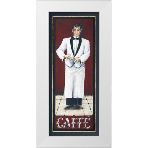 Caffe White Modern Wood Framed Art Print by Gorham, Gregory