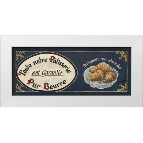 Croissants White Modern Wood Framed Art Print by Gorham, Gregory
