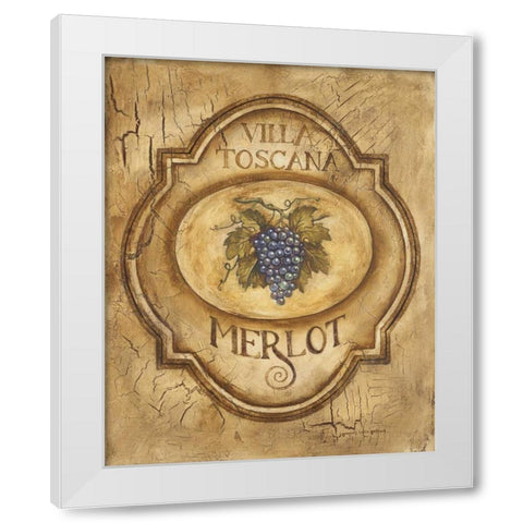 Merlot White Modern Wood Framed Art Print by Gorham, Gregory