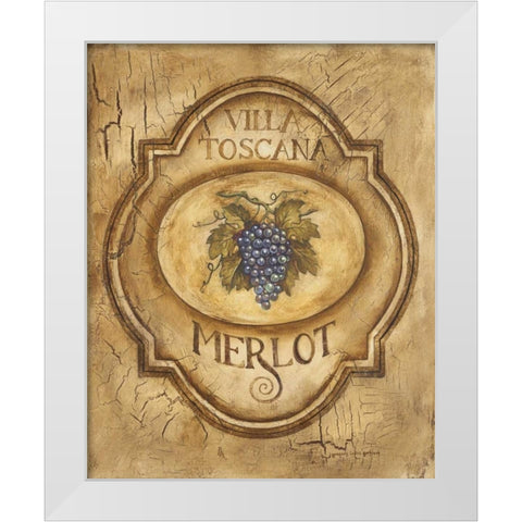 Merlot White Modern Wood Framed Art Print by Gorham, Gregory