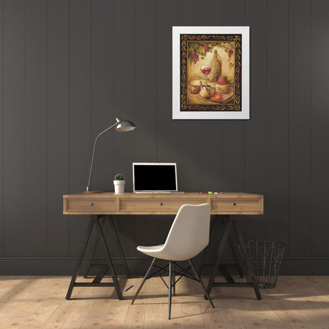 Tuscan Table - Chianti White Modern Wood Framed Art Print by Gorham, Gregory