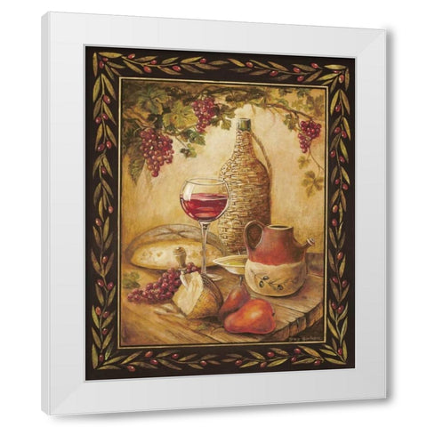 Tuscan Table - Chianti White Modern Wood Framed Art Print by Gorham, Gregory