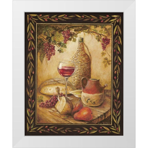 Tuscan Table - Chianti White Modern Wood Framed Art Print by Gorham, Gregory