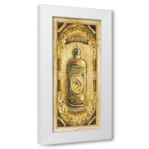 Olive Oil - Oregano White Modern Wood Framed Art Print by Gorham, Gregory