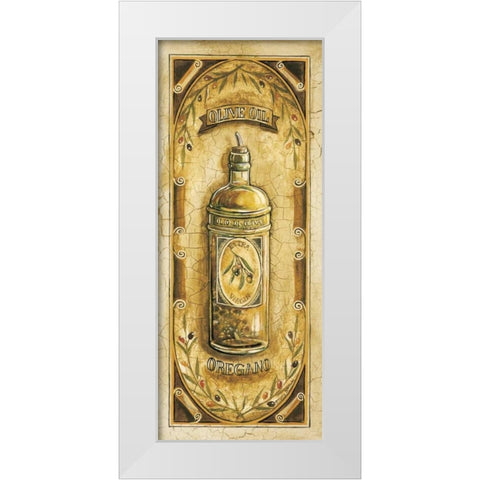Olive Oil - Oregano White Modern Wood Framed Art Print by Gorham, Gregory