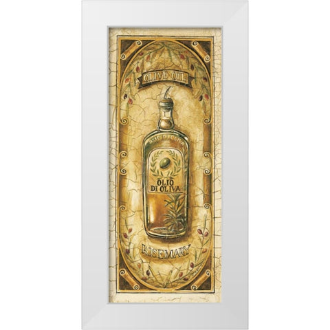 Olive Oil - Rosemary White Modern Wood Framed Art Print by Gorham, Gregory