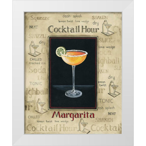 Margarita White Modern Wood Framed Art Print by Gorham, Gregory