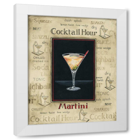 Martini White Modern Wood Framed Art Print by Gorham, Gregory