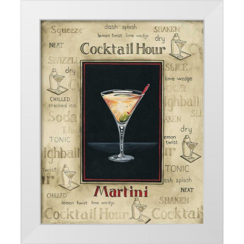 Martini White Modern Wood Framed Art Print by Gorham, Gregory