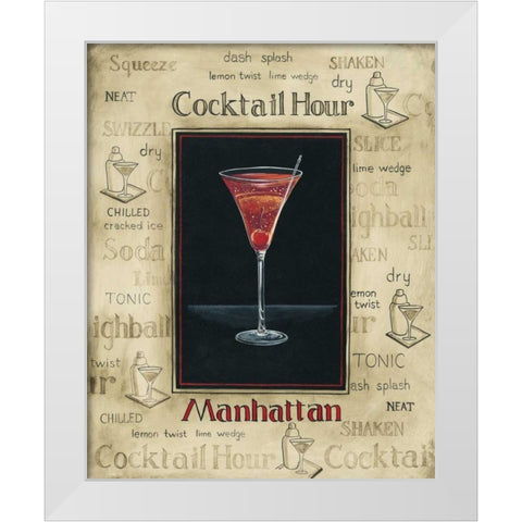 Manhattan White Modern Wood Framed Art Print by Gorham, Gregory