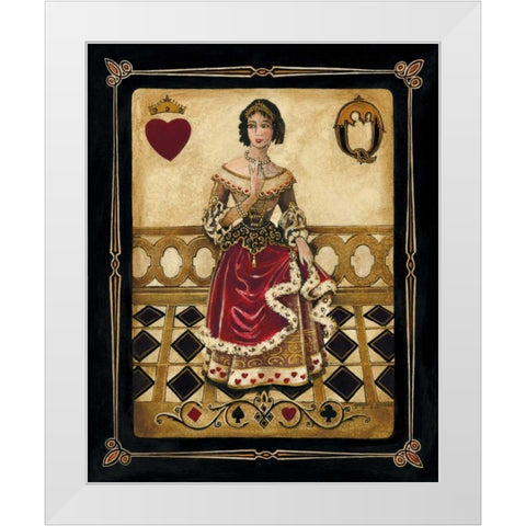 Harlequin Queen White Modern Wood Framed Art Print by Gorham, Gregory