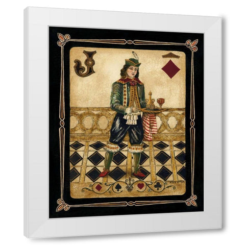 Harlequin Jack White Modern Wood Framed Art Print by Gorham, Gregory