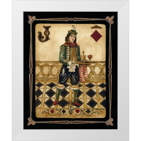 Harlequin Jack White Modern Wood Framed Art Print by Gorham, Gregory