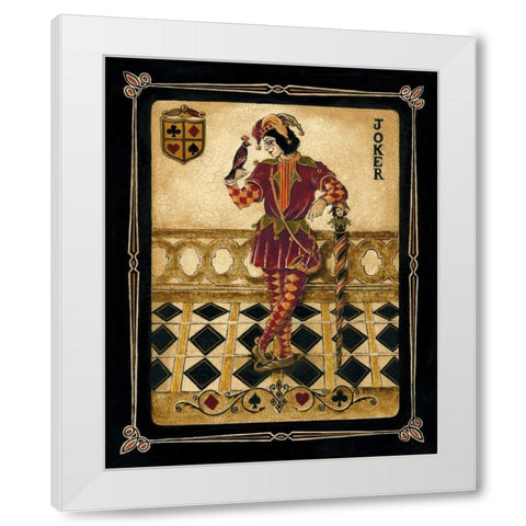 Harlequin Joker White Modern Wood Framed Art Print by Gorham, Gregory