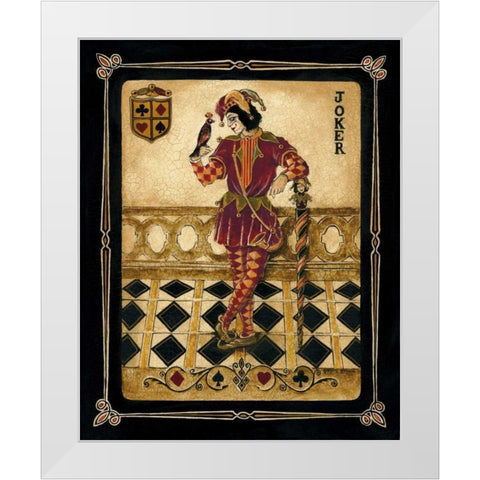 Harlequin Joker White Modern Wood Framed Art Print by Gorham, Gregory