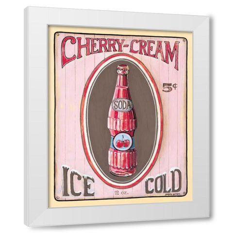 Cherry Cream White Modern Wood Framed Art Print by Gorham, Gregory