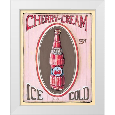 Cherry Cream White Modern Wood Framed Art Print by Gorham, Gregory