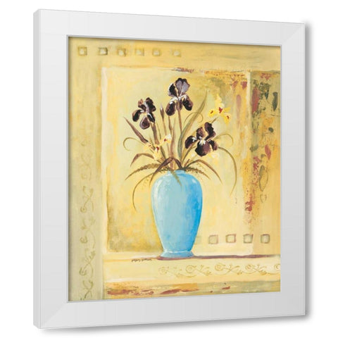 Blue Vase White Modern Wood Framed Art Print by Gorham, Gregory