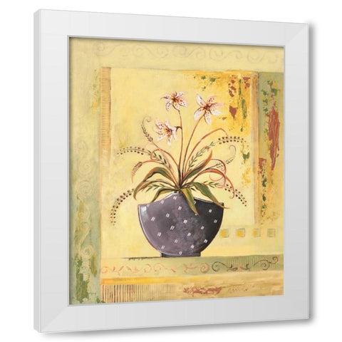 Purple Vase White Modern Wood Framed Art Print by Gorham, Gregory