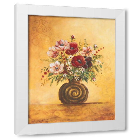 Yellow Floral Study I White Modern Wood Framed Art Print by Gorham, Gregory
