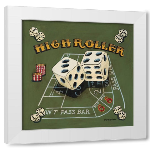 High Roller White Modern Wood Framed Art Print by Gorham, Gregory