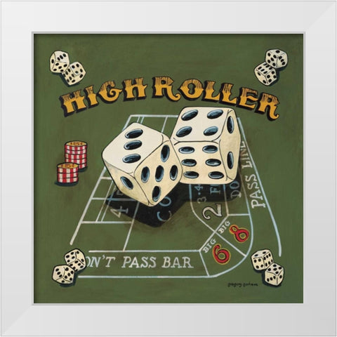 High Roller White Modern Wood Framed Art Print by Gorham, Gregory