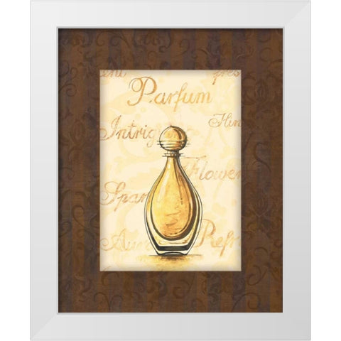 Parfum IV White Modern Wood Framed Art Print by Gorham, Gregory
